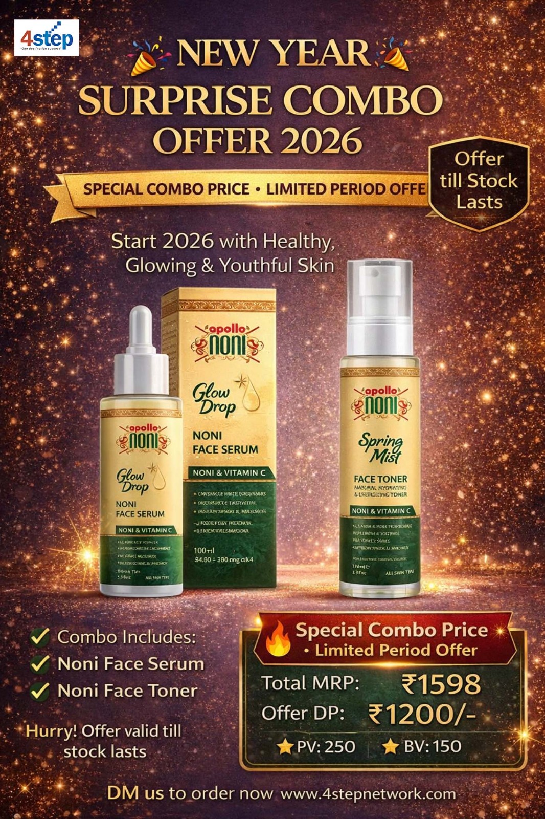 Noni Face Serum +Noni Face Toner (Combo Offer January 2026)