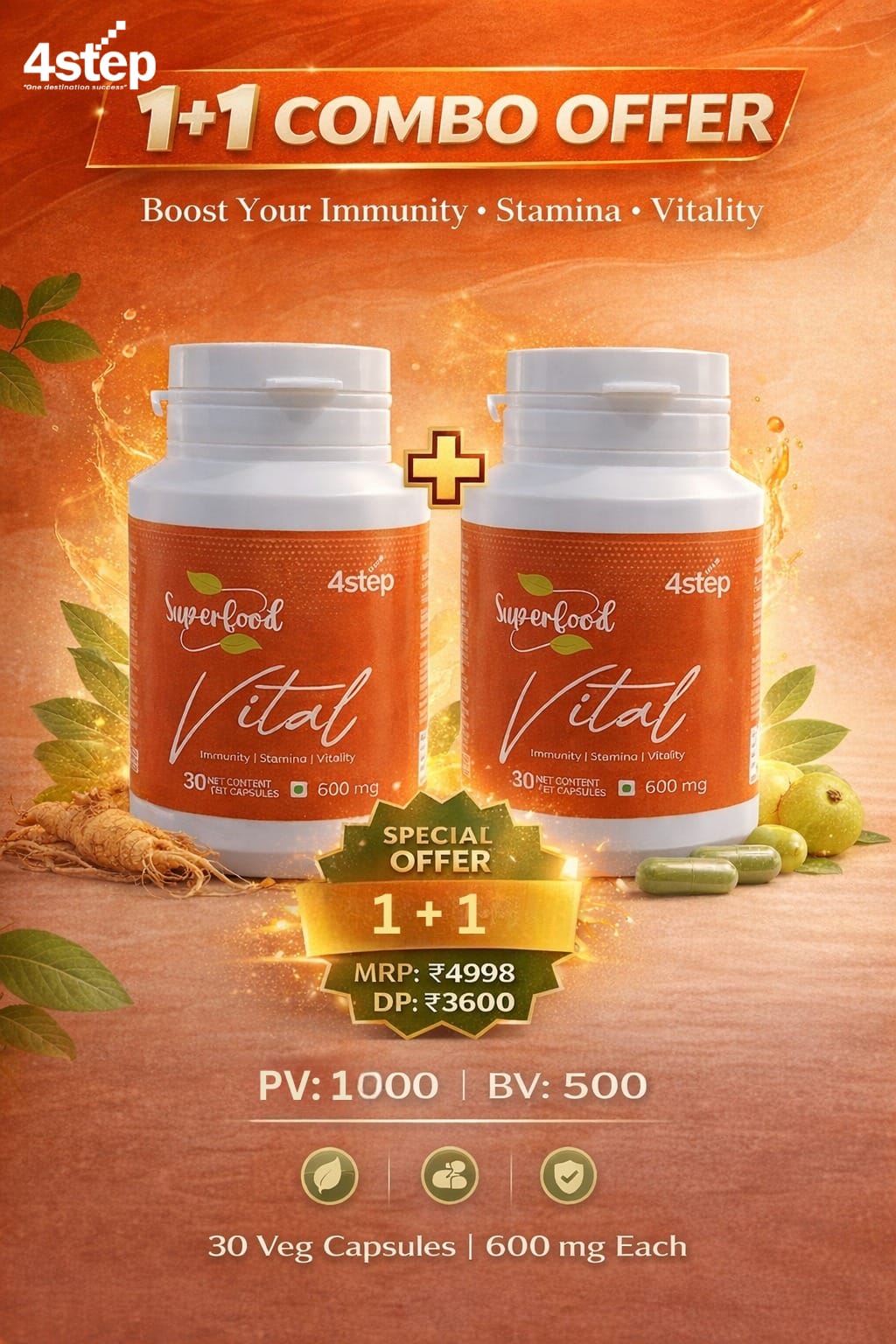 Vital Capsule (Combo Offer 1+1= 2 Nos)